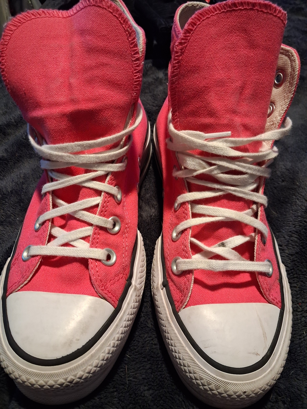 Converse Pink High-Top Sneakers with White Accents